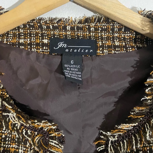 Adorable 90s Vintage JM Atelier Tweed Dress & Jacket Set - Picture 12 of 15